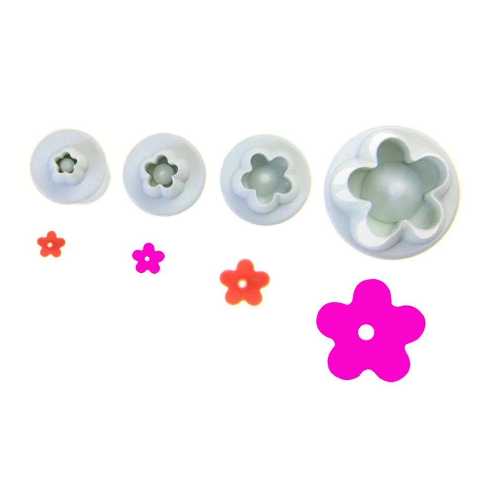 4 шт./компл. сливы печенья ножи для тортов пресс форма декоративные инструменты