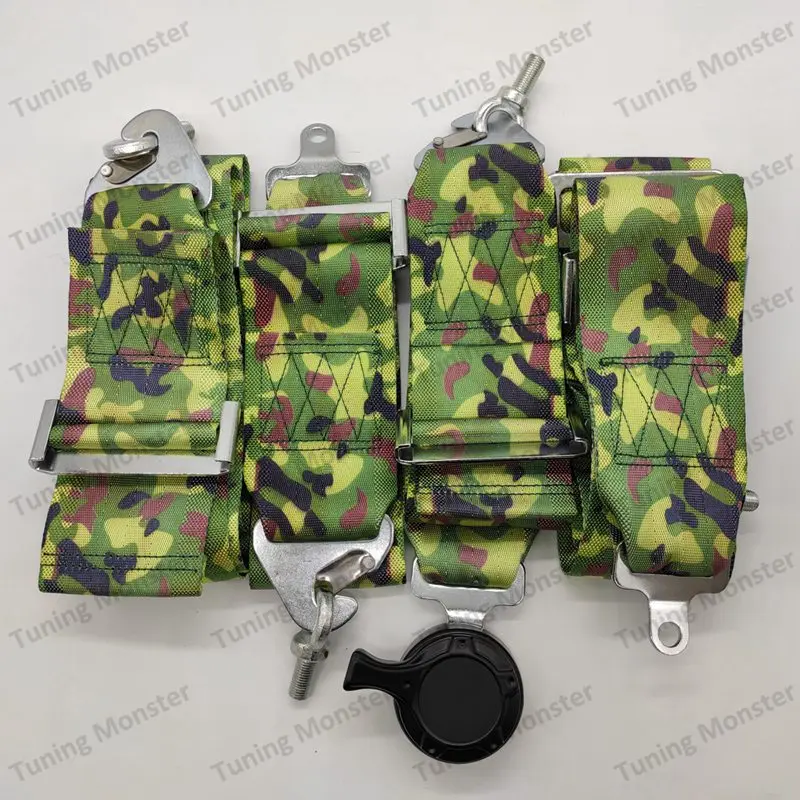 Camouflage Соревнование " 4 точечный защелкивающийся в джунглях камуфляж гоночный спортивный ремень безопасности гоночный ремень безопасности с Camlock - Название цвета: Camouflage