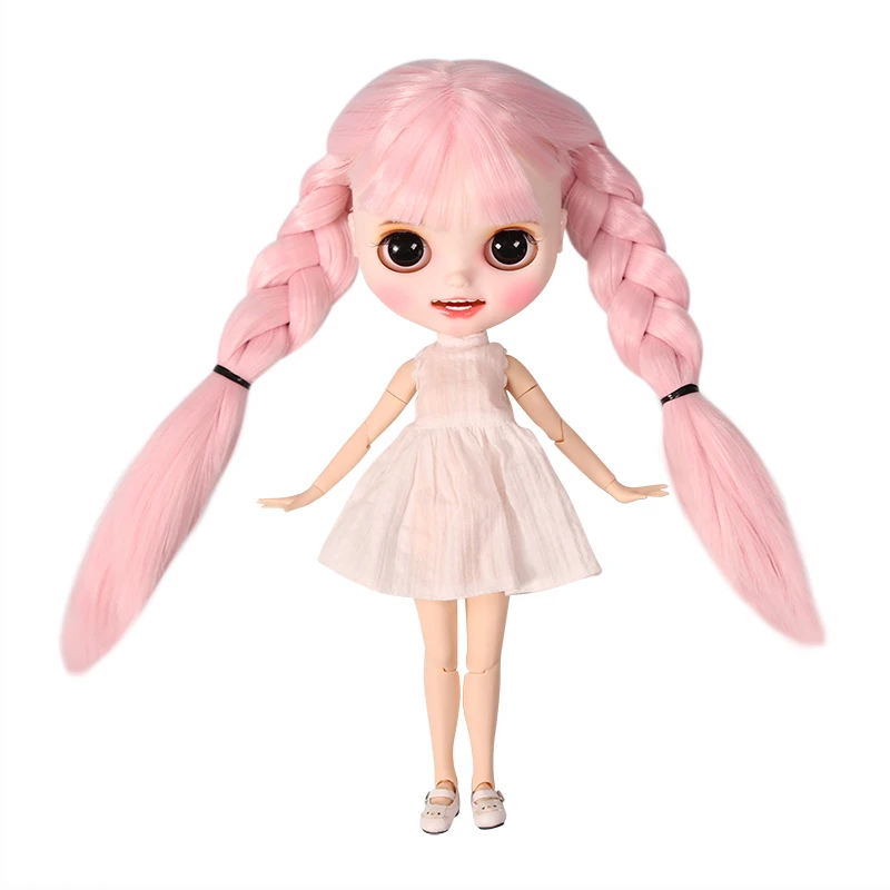 Кукла Blyth ICY DBS для серии № BL2352 розовые волосы резные губы улыбка матовое лицо