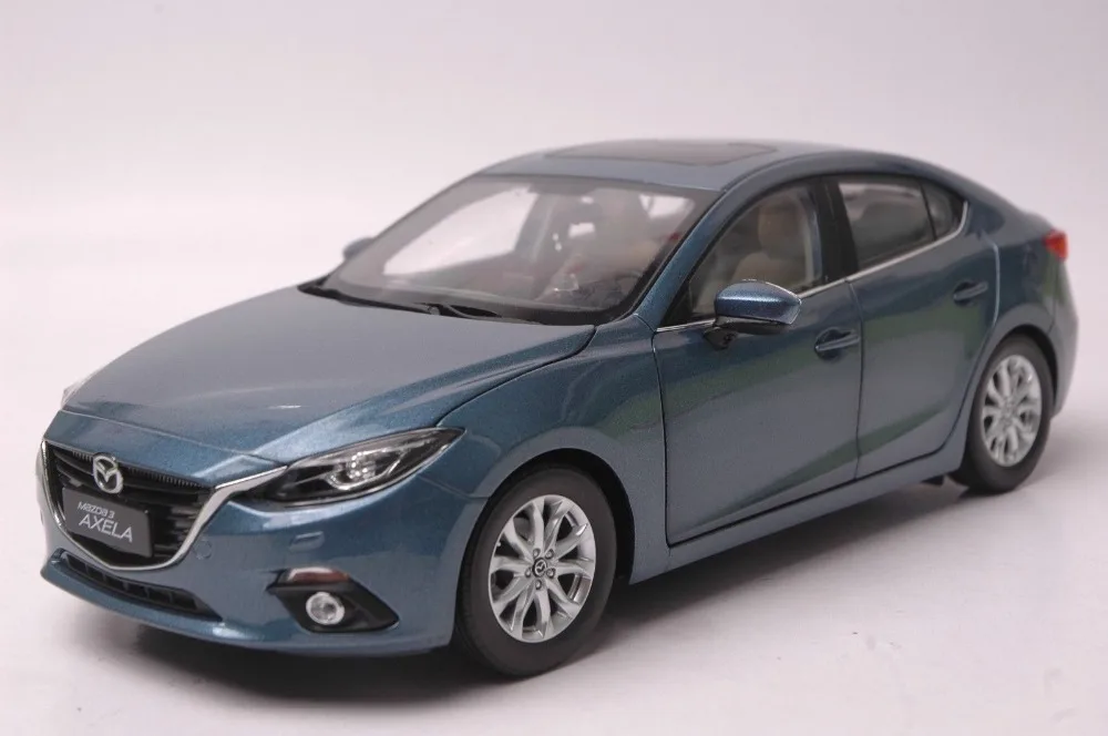 1:18 литья под давлением модели для Mazda 3 Axela 2014 синий Седан сплав Коллекция