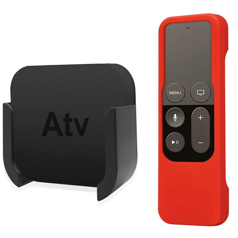 Крепление для ТВ для Apple tv 4K 4K настенный кронштейн держатель для Apple tv 4 и 4K силиконовый защитный чехол Siri с пультом дистанционного управления