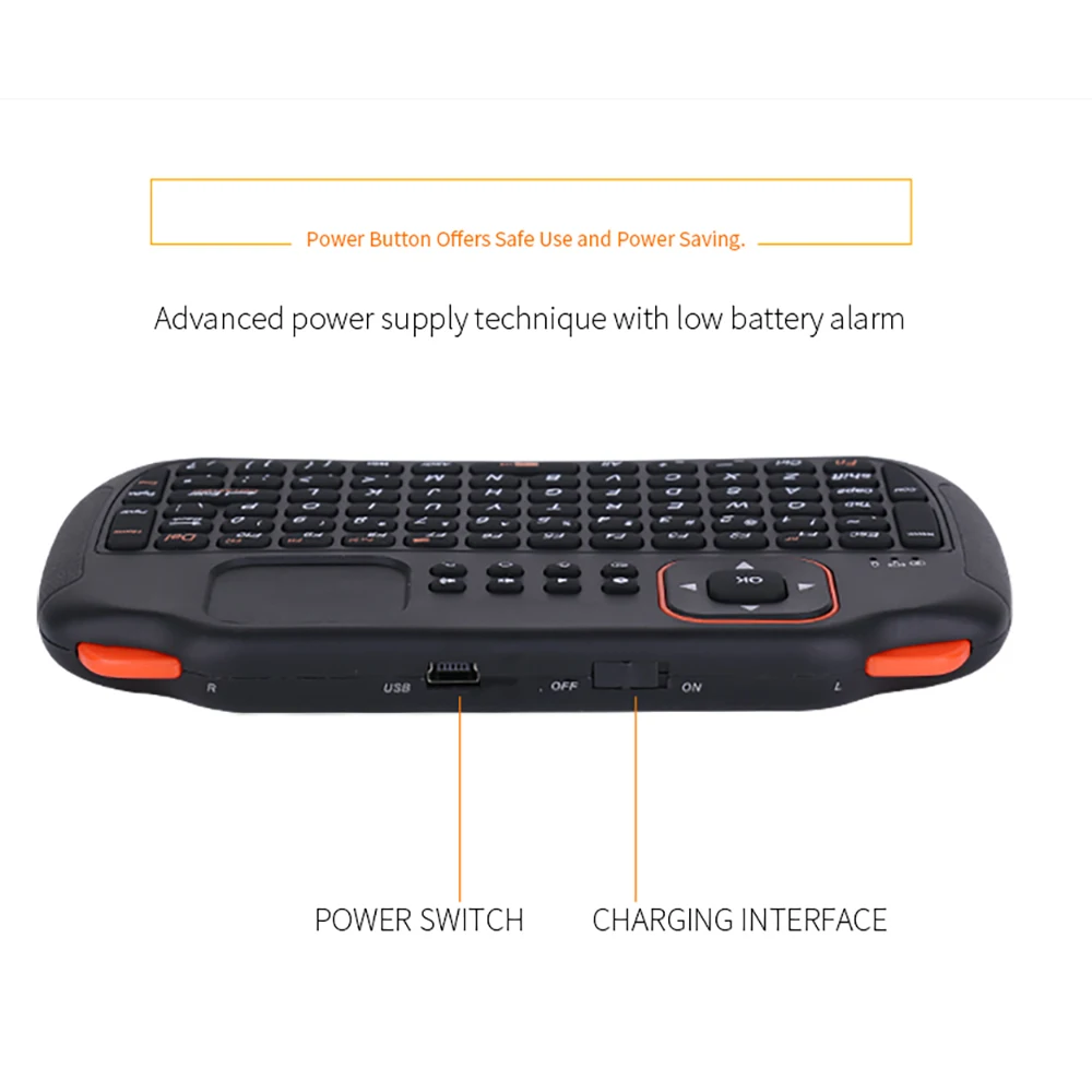 2,4G мини беспроводная клавиатура с тачпадом 83 клавиши Fly mouse пульт дистанционного управления тачпад Для samsung LG Android Tv Box PC ноутбук HTPC