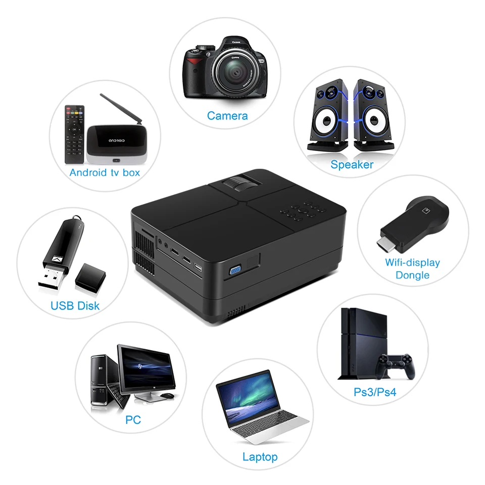 BYINTEK K7 Android Smart Wifi светодиодный мини портативный видео HD проектор для Iphone Ipad смартфон планшет игра 1080P домашний кинотеатр