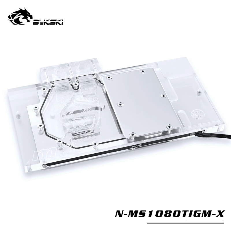 BYKSKI для видеокарты MSI GTX1080Ti Gaming X 11G/ARMOR 11G OC. Водоблок GPU с полным покрытием. P/N: N