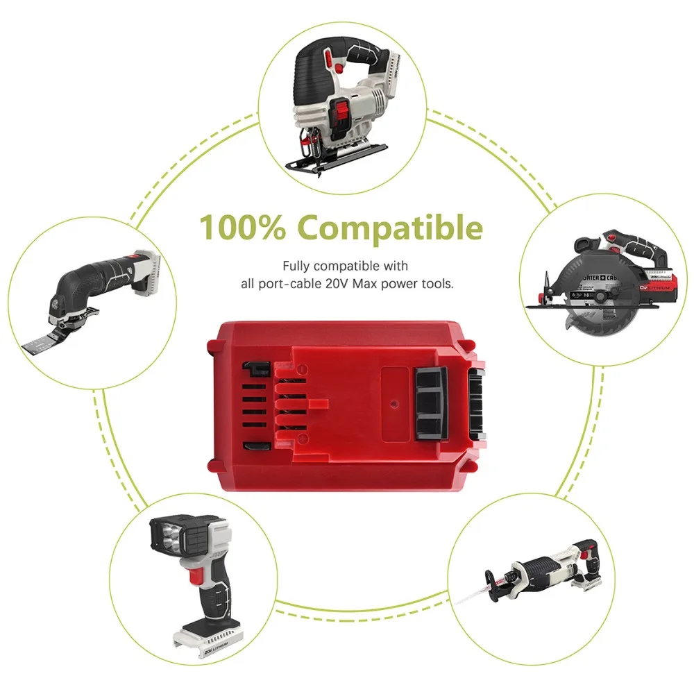 1X 20V 5000mAh литий-ионная аккумуляторная батарея PCC685 для Porter-Cable PCC685L PCC680L PCC682L PCC681L PCC600