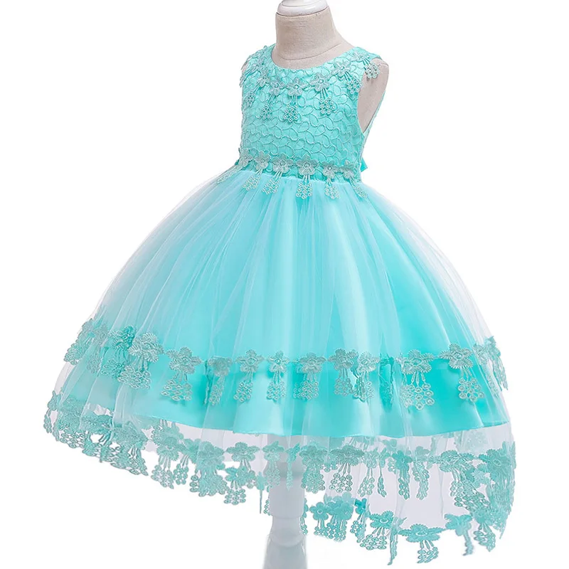 Платье с вышивкой в виде первого хвоста для девочек праздничное платье вечернее