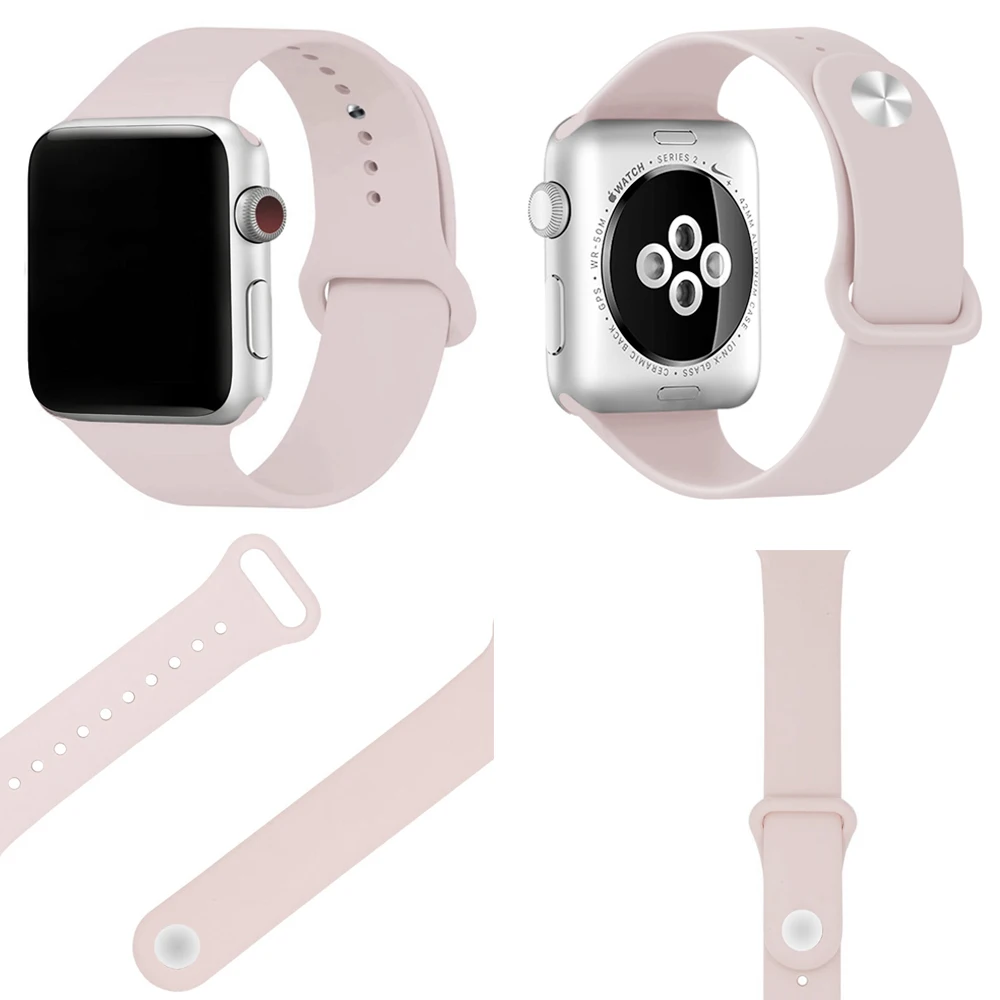 Замена силиконовый спортивный ремешок Ремешок для Apple Watch 38 мм 42 мм iWatch Маленький Горячий