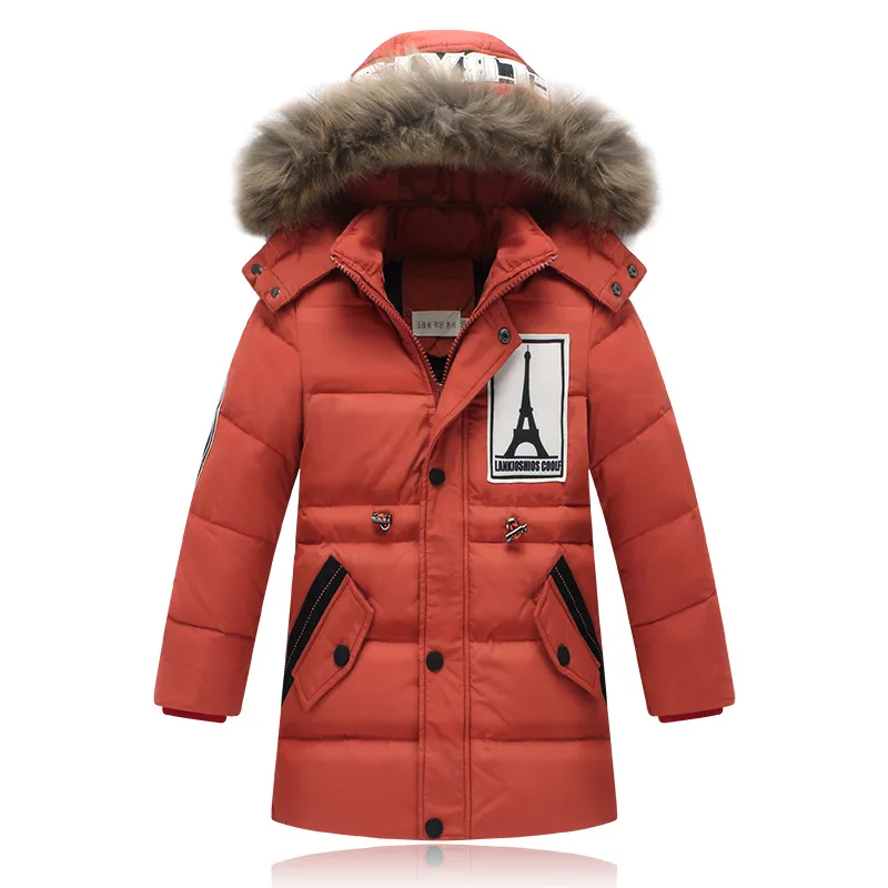 2017 Boys Down Jacket Medium Length New Winter Style Coats Children Outerwear Very Warm Cotton |