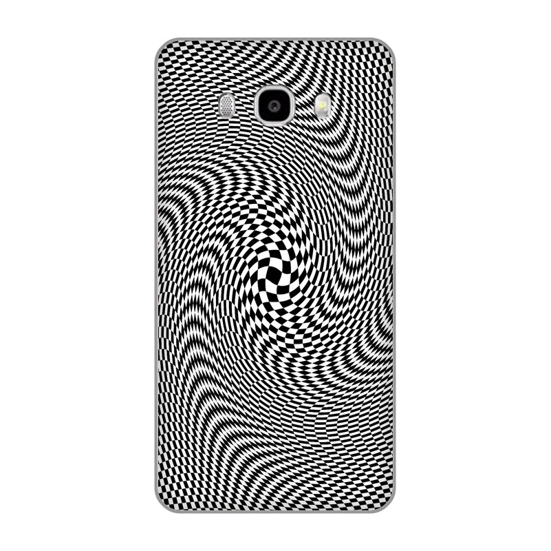 Muller-Lyer Иллюзия меняющийся узор мягкий ТПУ чехол для телефона Samsung Galaxy A3 A5 A7 ON5 ON7