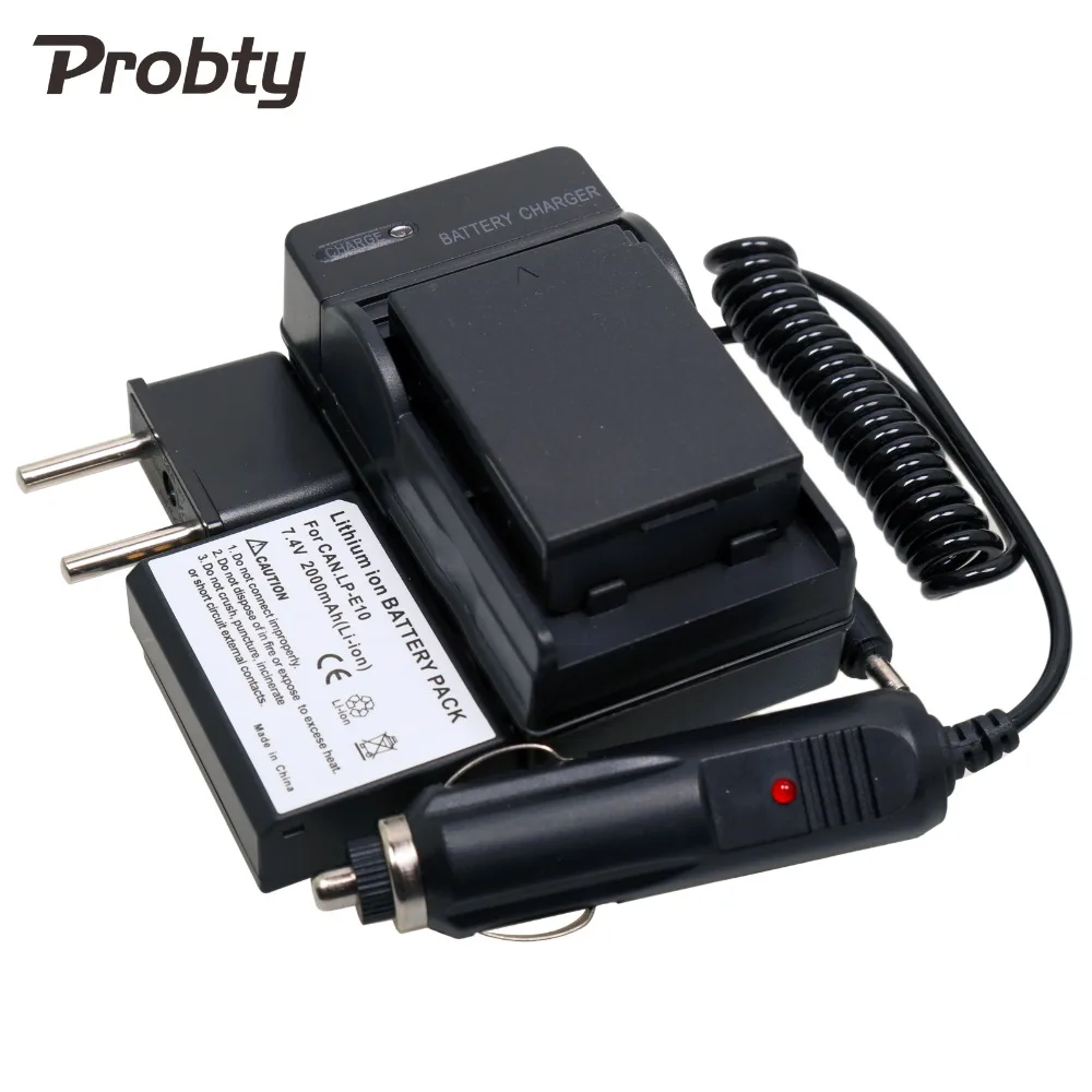 Цифровой батарейный блок Probty 7 4 В 2 шт. цифровой + зарядное устройство для Canon EOS1100D