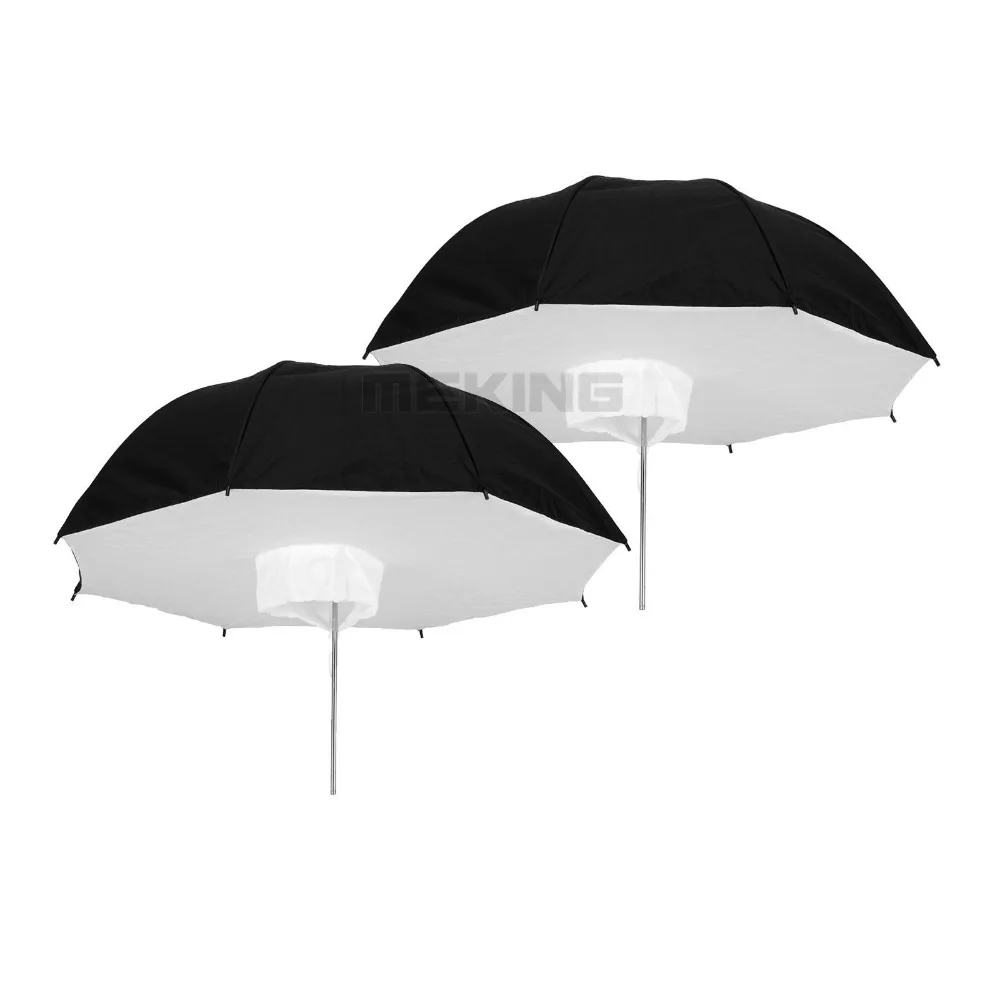 

2pcs Selens 84cm/33" Black&Silver Umbrella photo studio Lighting Umbrellas softbox 2in1 kit for photographic light