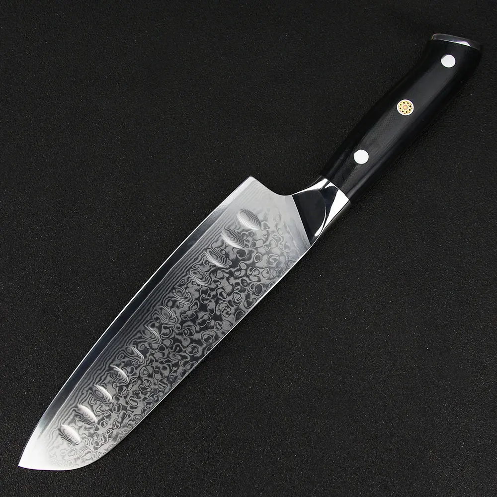 SUNNECKO профессиональный набор кухонных ножей из 2 предметов нож Santoku японский VG10