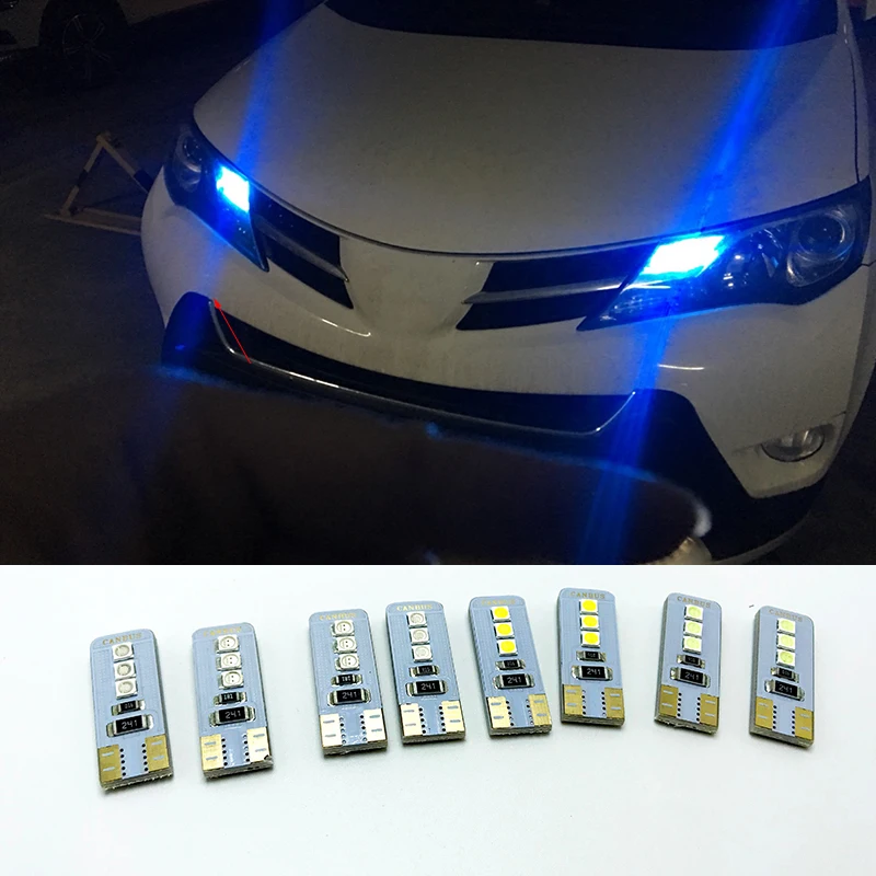 Высокое качество T10 Светодиодные Автомобильные лампы W5W светодиодные зазоры для