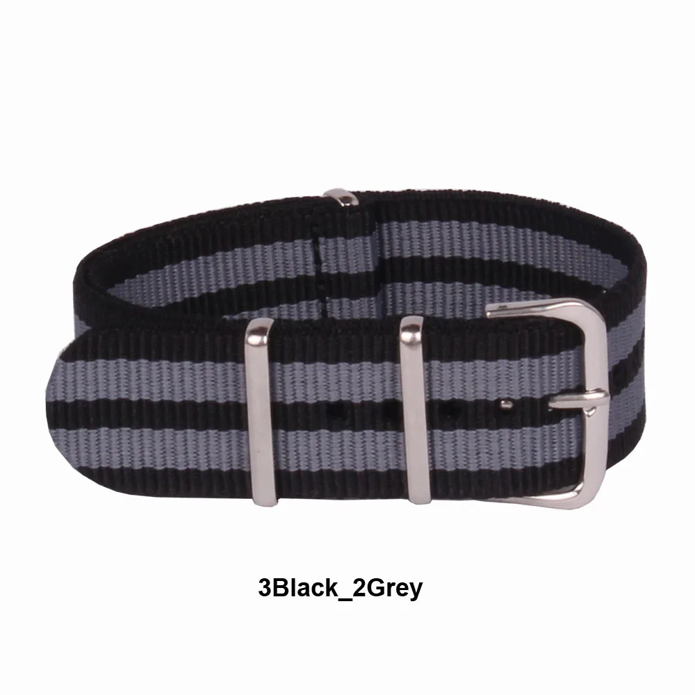 Buy2 скидка 10%) 24 мм Cambo Черные Серые военные часы армейские нейлоновые Ремешки для