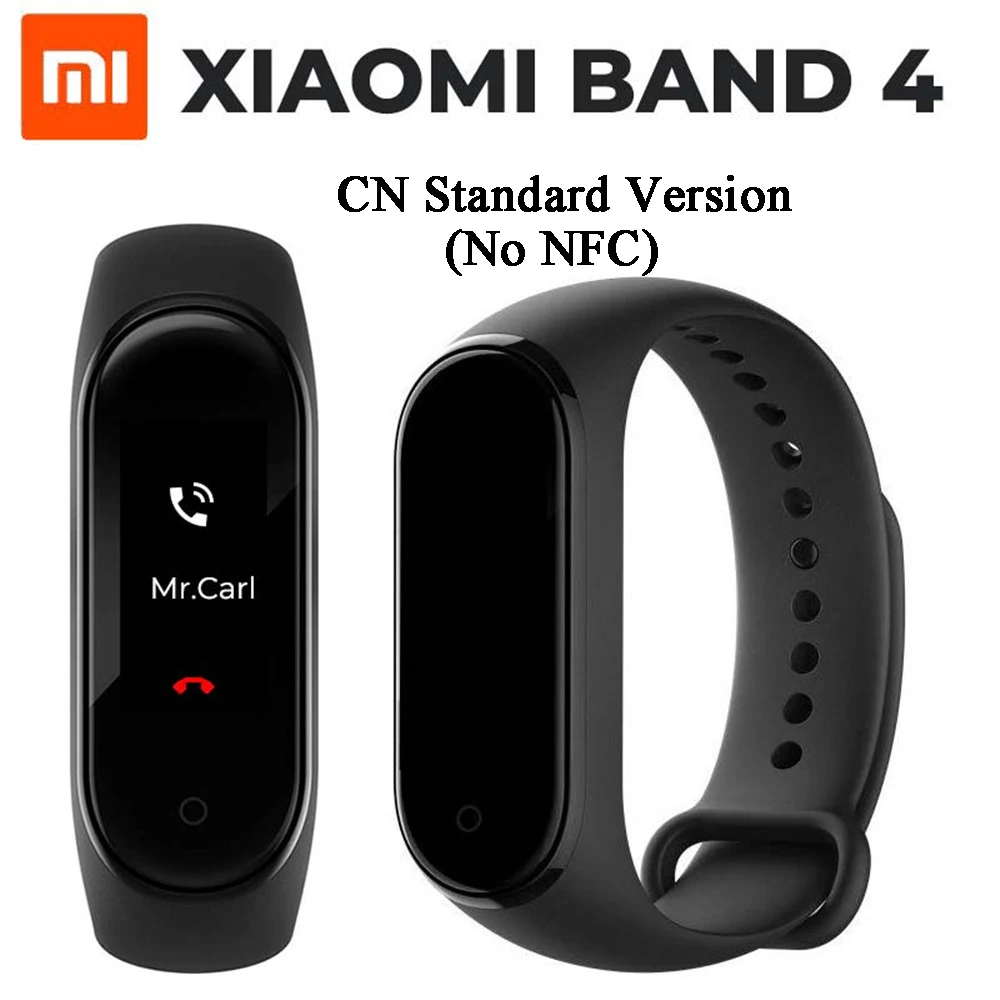 Оригинальный фитнес браслет Xiaomi Mi Band 4 Bluetooth 5 0 цветной сенсорный экран AMOLED музыка