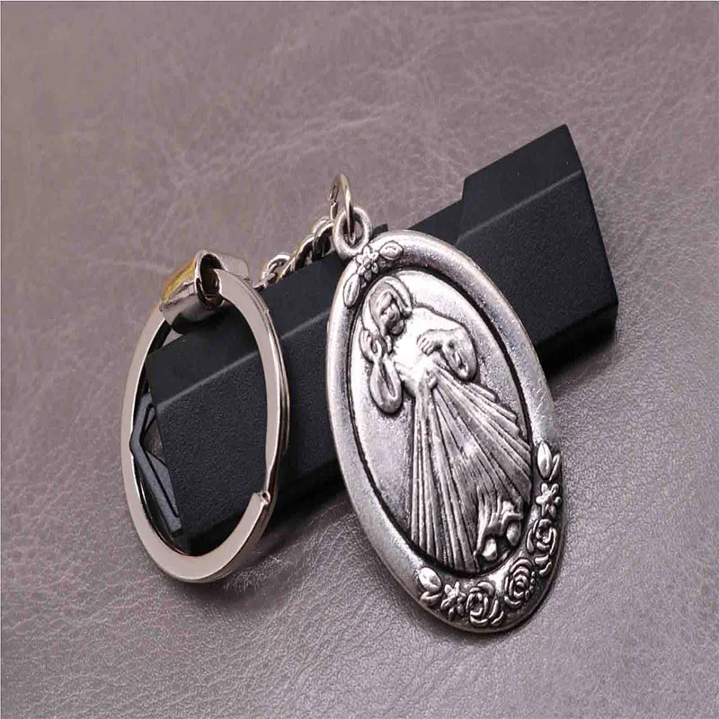 Цепочка для ключей с крестом Иисуса Христа подвеска автомобиля мужское