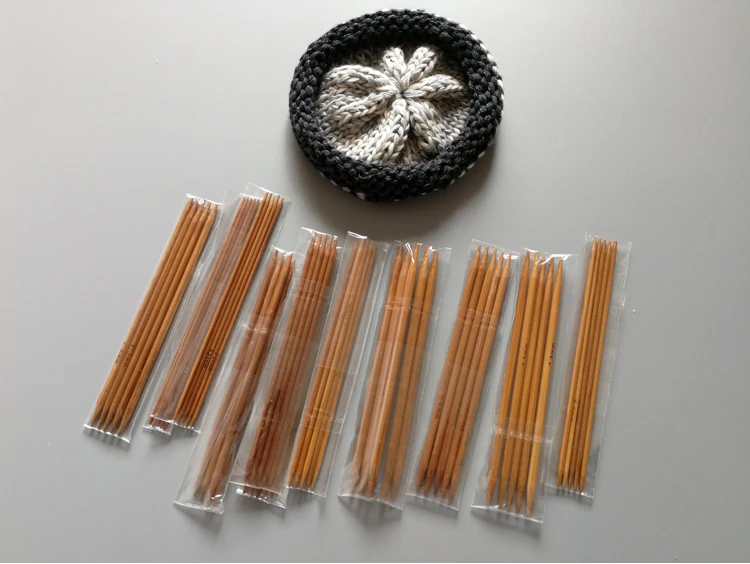 QZLKNIT 11 размеров/набор 13 см двойные остроконечные Мини Короткие Бамбуковые Спицы свитер вязание детские перчатки и носки иглы