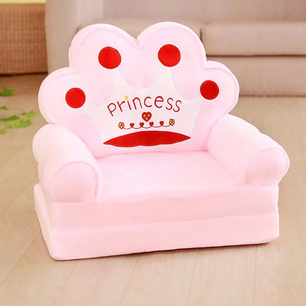 Kawaii ленивый диван детский диван татами мультфильм корона складной диван Плюшевые игрушки креативная спинка детское сиденье подарок на день рождения - Цвет: c