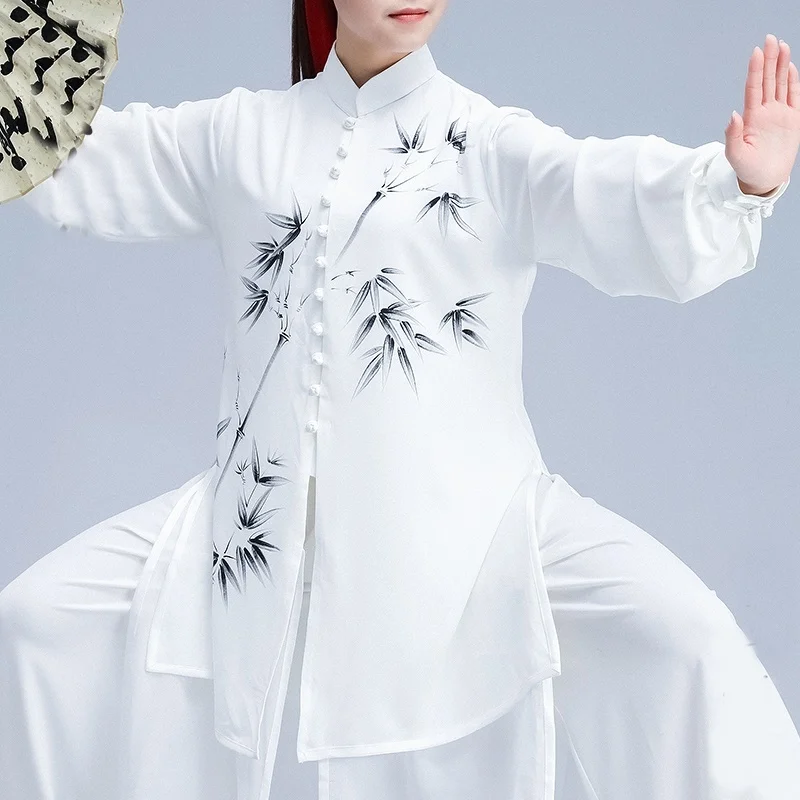 Одежда Tai Chi для мужчин традиционная китайская одежда с рисунком бамбуковых