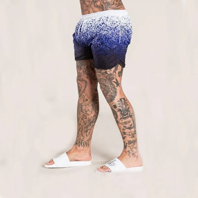 Striped Beach Shorts Briefs Swimwear Shorts Running Shorts Men Breathable Shorts Sport Fitness Training Shorts Gym Shorts