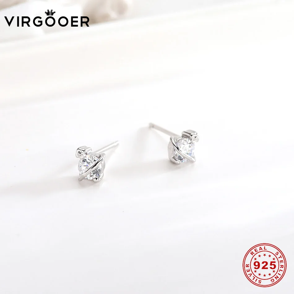 Virgooer серьги из серебра 925 пробы 2017 новые женские модные простой: золото серебро