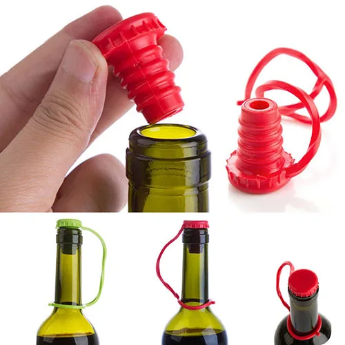 Креативный удобный силикон чистый цвет вина пробка для пивных бутылок крышка