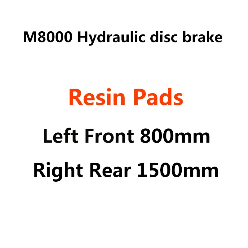 Resin Pads Shimano Deore XT M8000 M8100 дисковый тормоз Горный велосипед гидравлический дисковый Тормоз MTB ICE-TECH левый и правый 800/850/900/1400/1500/1600 мм - Цвет: Resin Pads
