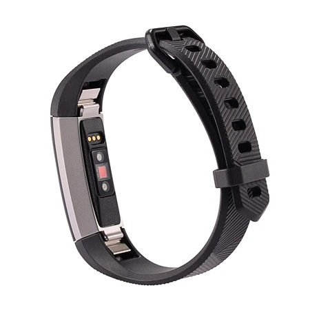 Черный Высококачественный мягкий силиконовый ремешок для Fitbit Alta HR, ремешок на запястье, большой маленький браслет, ремешок для часов, умный Браслет Correa - Цвет: Черный