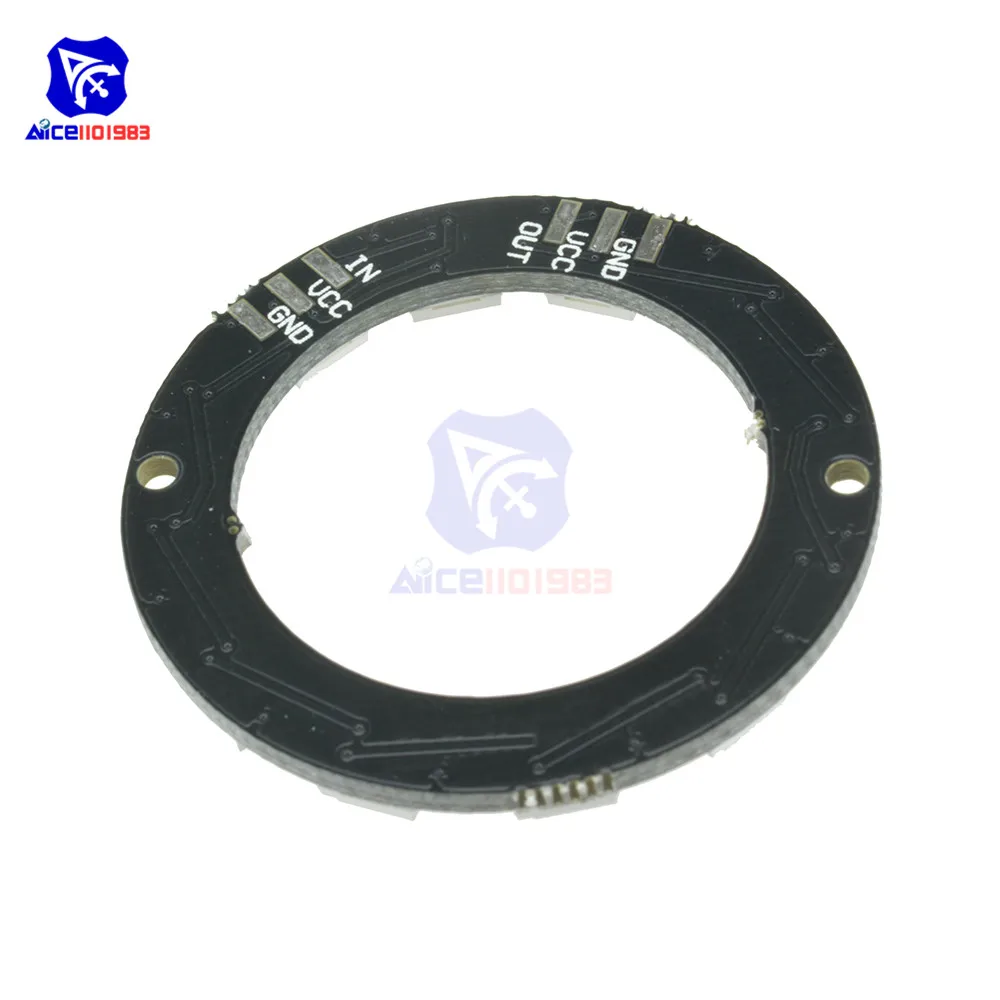 Diymore 12 бит RGB светодиодный Ring WS2812 WS2812B 5050 RGB светодиодный точечный интегрированный драйвер Управления Последовательный модуль для Arduino