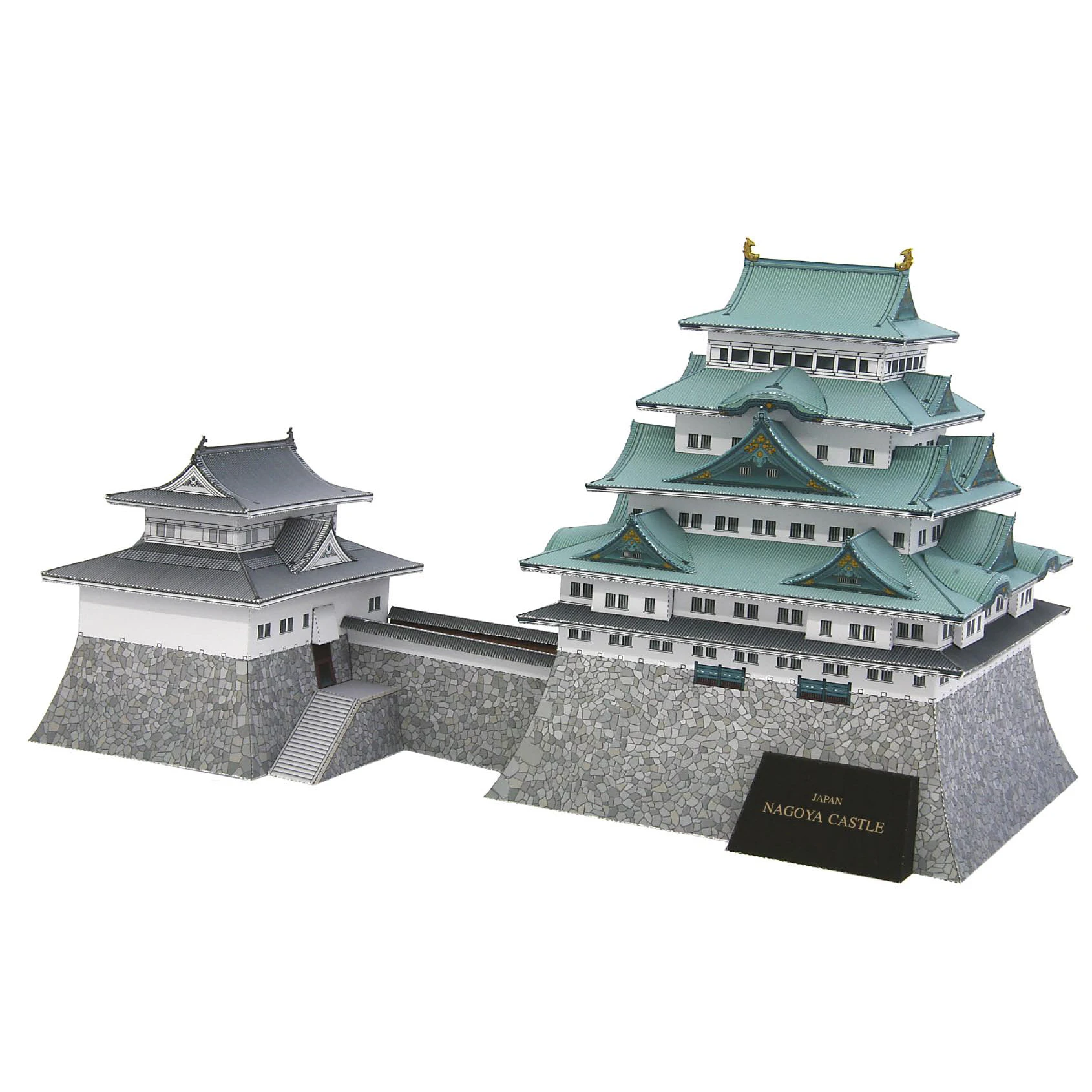 Замок Nagoya японская крафт бумага модель архитектура 3D сделай сам развивающие