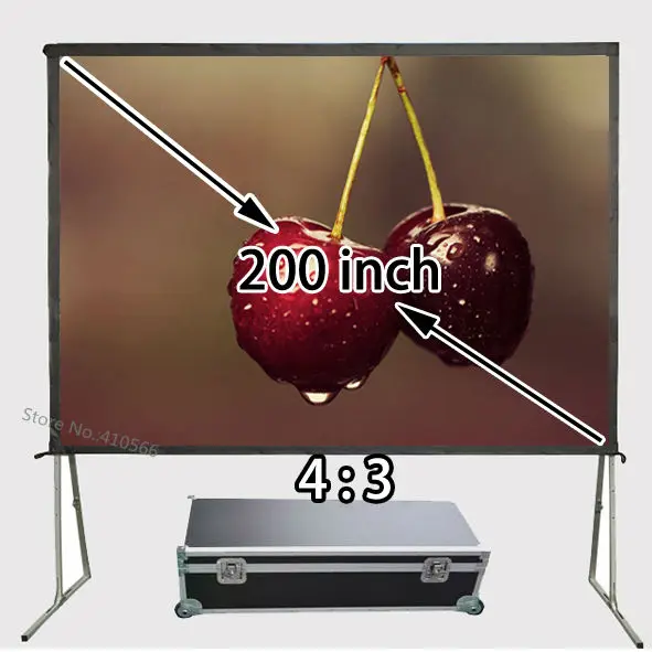 Экран для проектора передний или задний 200 дюйма 4:3 легко устанавливается |