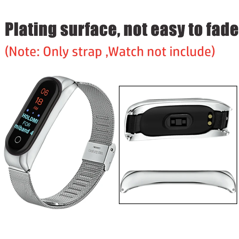 Новинка 2019 стальной Миланский ремешок с пряжкой для Xiaomi Mi Band 4 умный AI фитнес