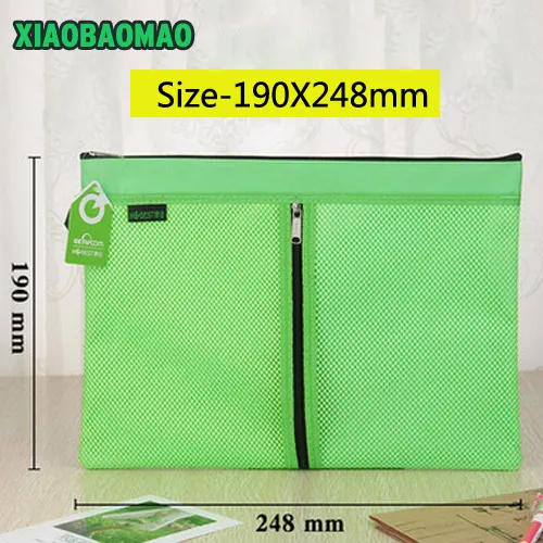 190X248mm Размер 5! Красочные Двухслойные холст ткань молния бумажная папка для файлов книга карандаш файлы ручка чехол Сумки для документов - Цвет: 190X248mm