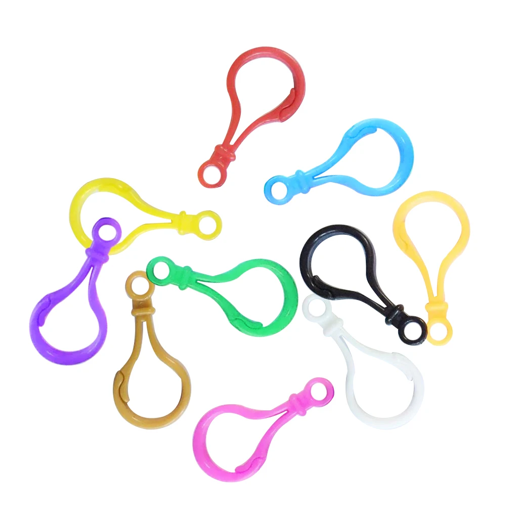 10 шт. в ассортименте Цветные пластиковые застежки карабины с застежкой карабином