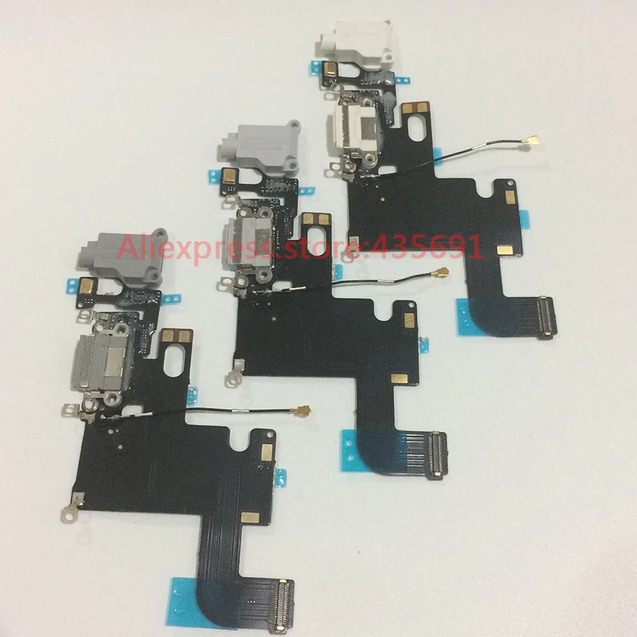 20Pcs/lot USB Charging Dock Charger Port Headphone Audio Jack Connector with MIC Flex Cable For iPhone 6 4.7&quot Repair Parts | Мобильные