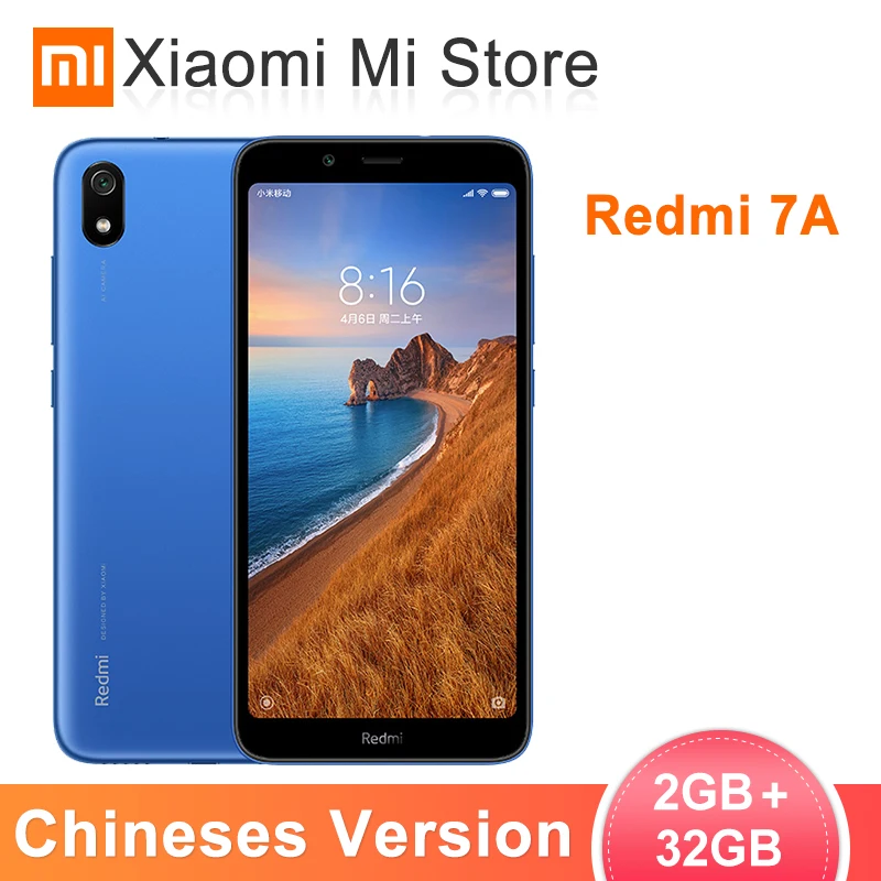 Оригинальный Xiaomi Redmi 7A 2 Гб ОЗУ 32 ПЗУ 5 45 &quotSnapdragon 439 Восьмиядерный мобильный