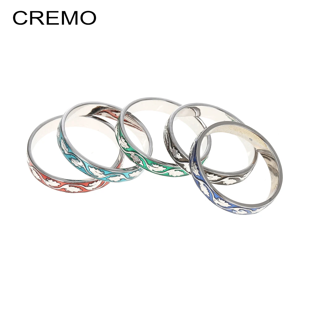 CremoTree of Life, кольца Argent для женщин, красный/зеленый/голубой/синий/черный, эмаль, серебряное кольцо, модное, лист, массивное, палец, обручальное кольцо