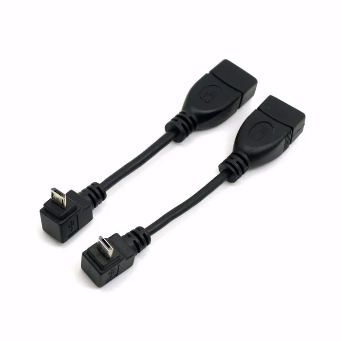 2 шт. 90 градусов вверх и вниз прямой угол Micro USB Тип B к разъем OTG кабель для планшета