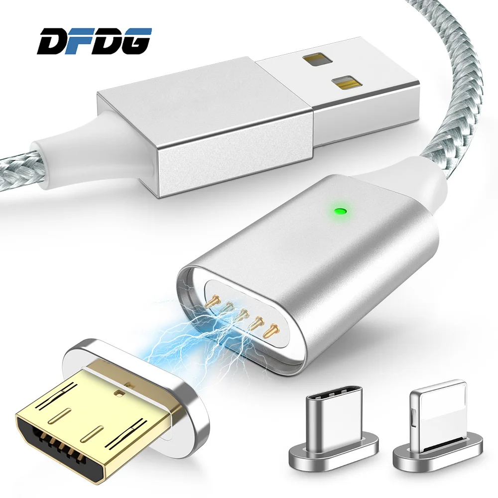 Магнитный зарядный кабель Зарядное устройство USB для IPhone Micro Type C мобильный