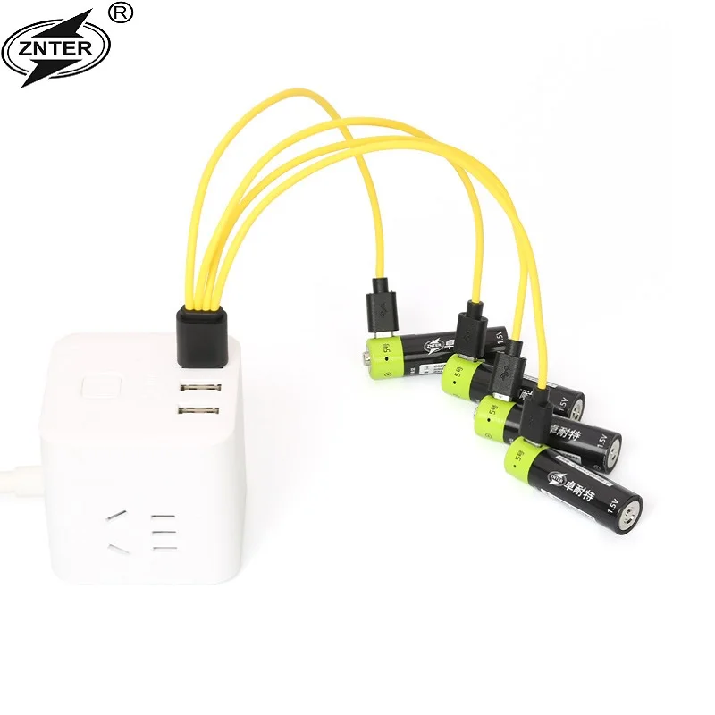 Аккумуляторная батарея ZNTER Mirco USB AA 1250 мА/ч 1 5 В игрушечные дистанционные