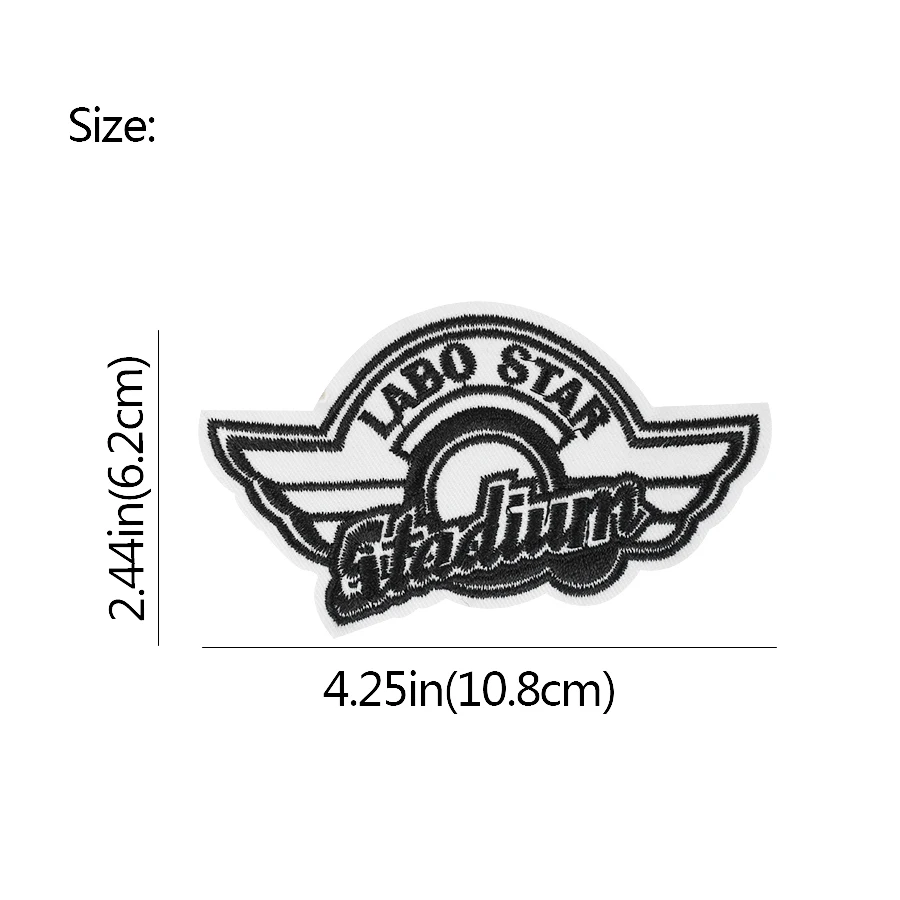 10 шт. значок для стадиона черно-белая нашивка вышивка одежды куртки аппликация с