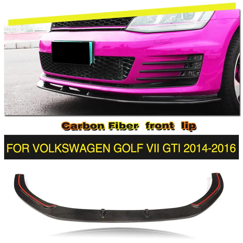 Спойлер для переднего бампера из углеродного волокна разветвитель VW Golf 7 VII MK7 GTI