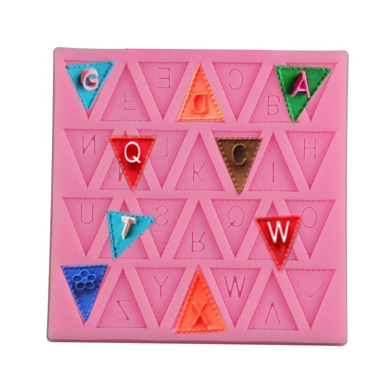 Alphabet Letters Silicone Mold Flag Design Chocolate Fondant Cake Decorating Tools Bakeware Accessories Random Color | Дом и сад