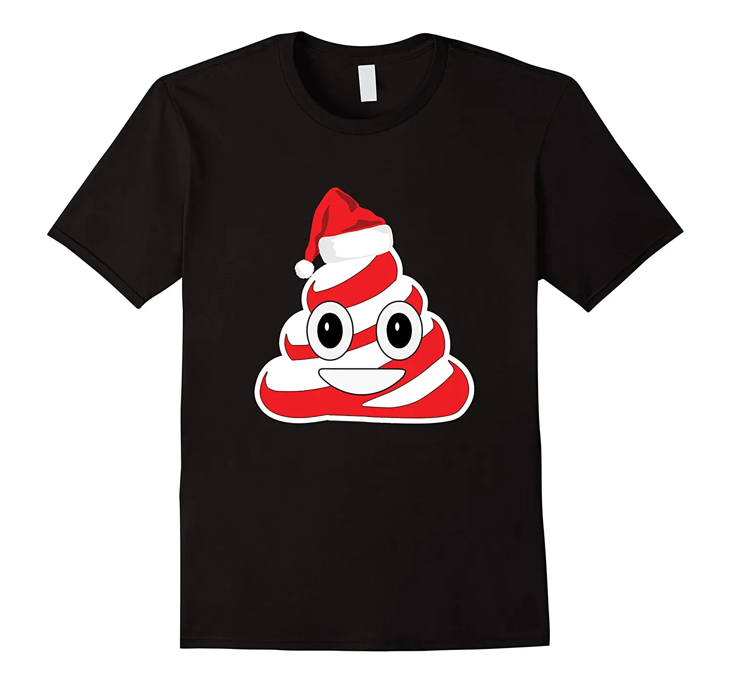 Candy Cane Poop футболка с эмодзи Забавный Рождественский Санта-Тей летние футболки