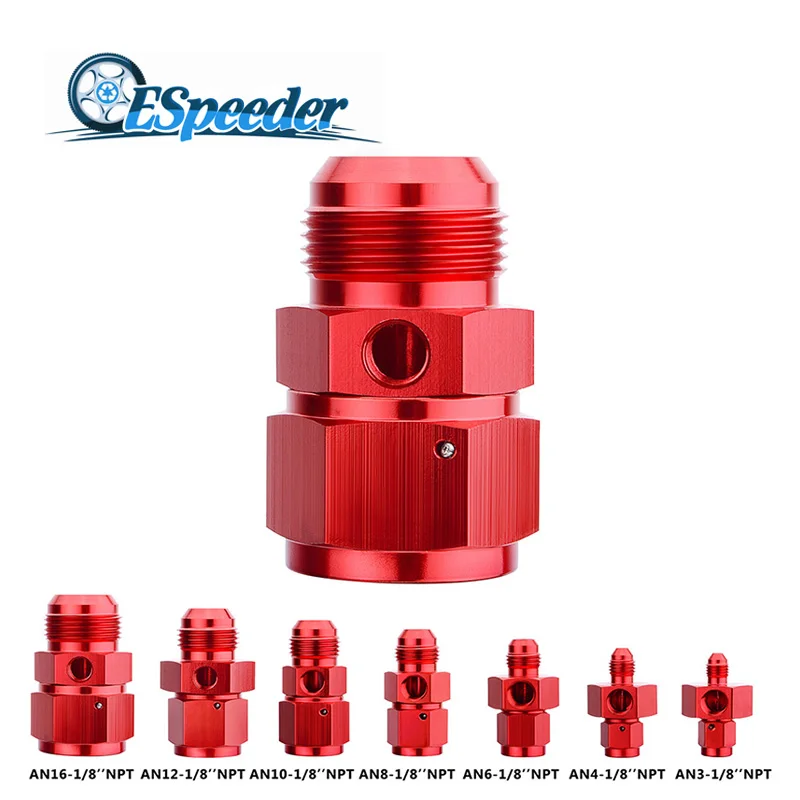 ESPEEDER AN3 AN4 AN6 AN8 AN10 AN12 AN16 мужчин и женщин двойной 1/8 &quotNPT Датчик боковой порт адаптер