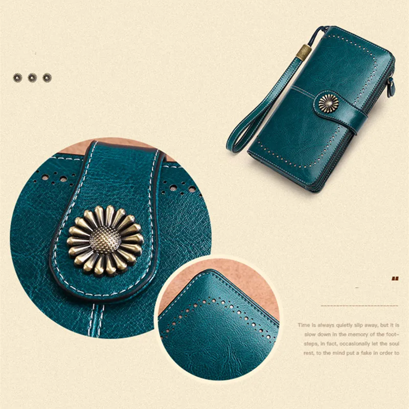 Цена Новый анти-магнитный женский длинный кошелек, женские кошельки из натуральной кожи, большой объем, клатч, кредитница, кошелек с монетами