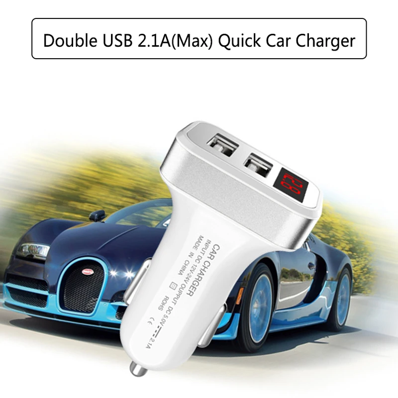 Автомобильное зарядное устройство USB 2 1 А макс. Быстрая зарядка для iPhone 6 7 8 iPad Samsung