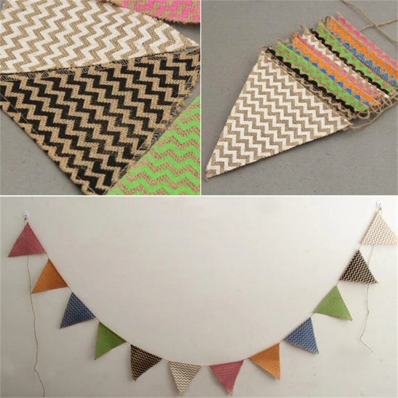 12 флагов/набор декоративные флажки в стиле ретро | Дом и сад