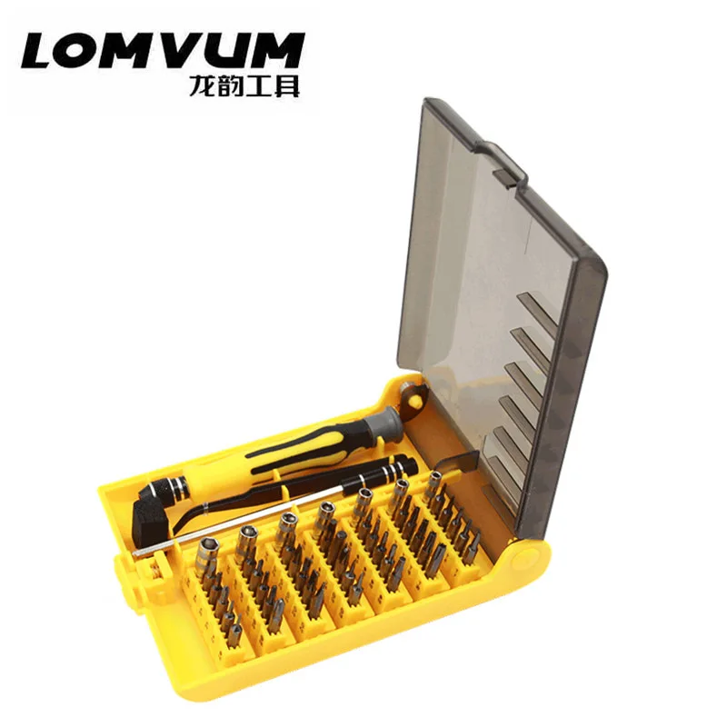 Электронные звездообразные мини магнитные отвертки LOMVUM 45 в 1 набор ручных