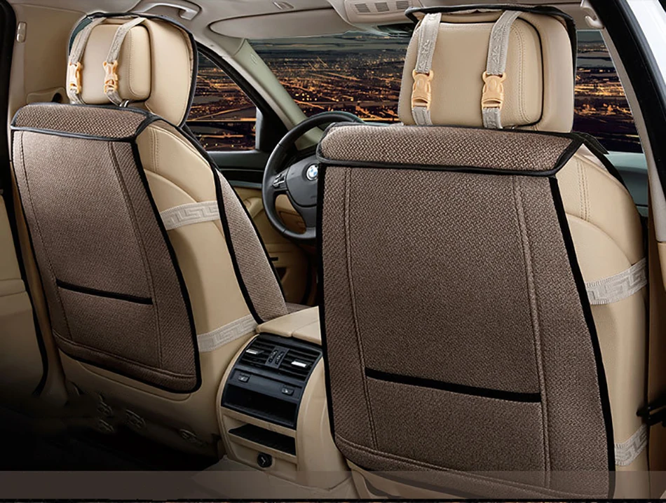 XWSN льняные чехлы для сидений автомобиля для Geely Atlas emgrand ec7 x7 gc6 mk ck 3D автомобильный Стайлинг авто аксессуары